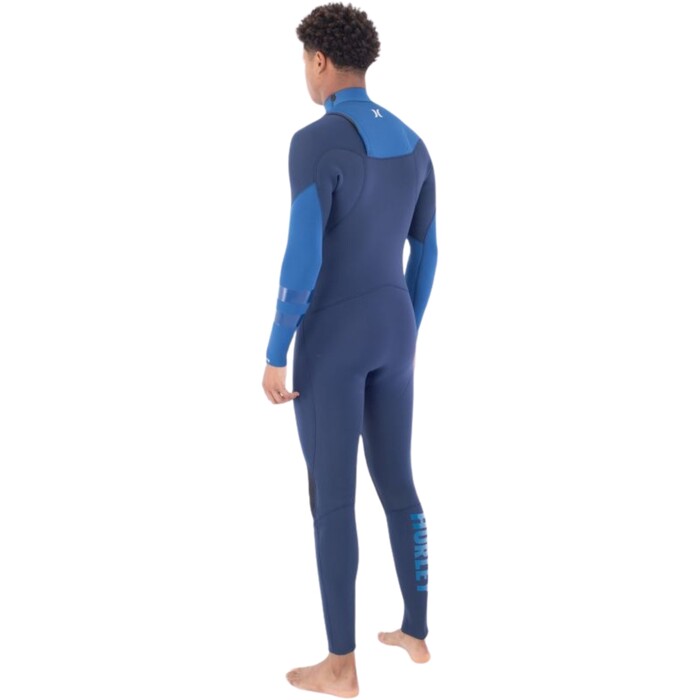 2024 Hurley Mens Advant 4/3mm Chest Zip Wetsuit MFS0013423 - Faint Blue